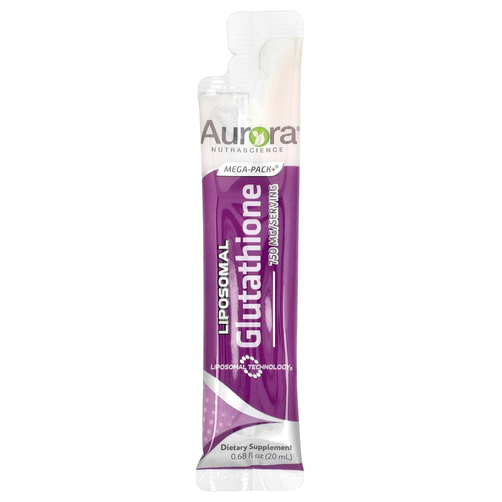 Aurora Nutrascience, Mega-Pack+®, Liposomal Glutathione, 10 Packets, 0.68 fl oz (20 ml) Each