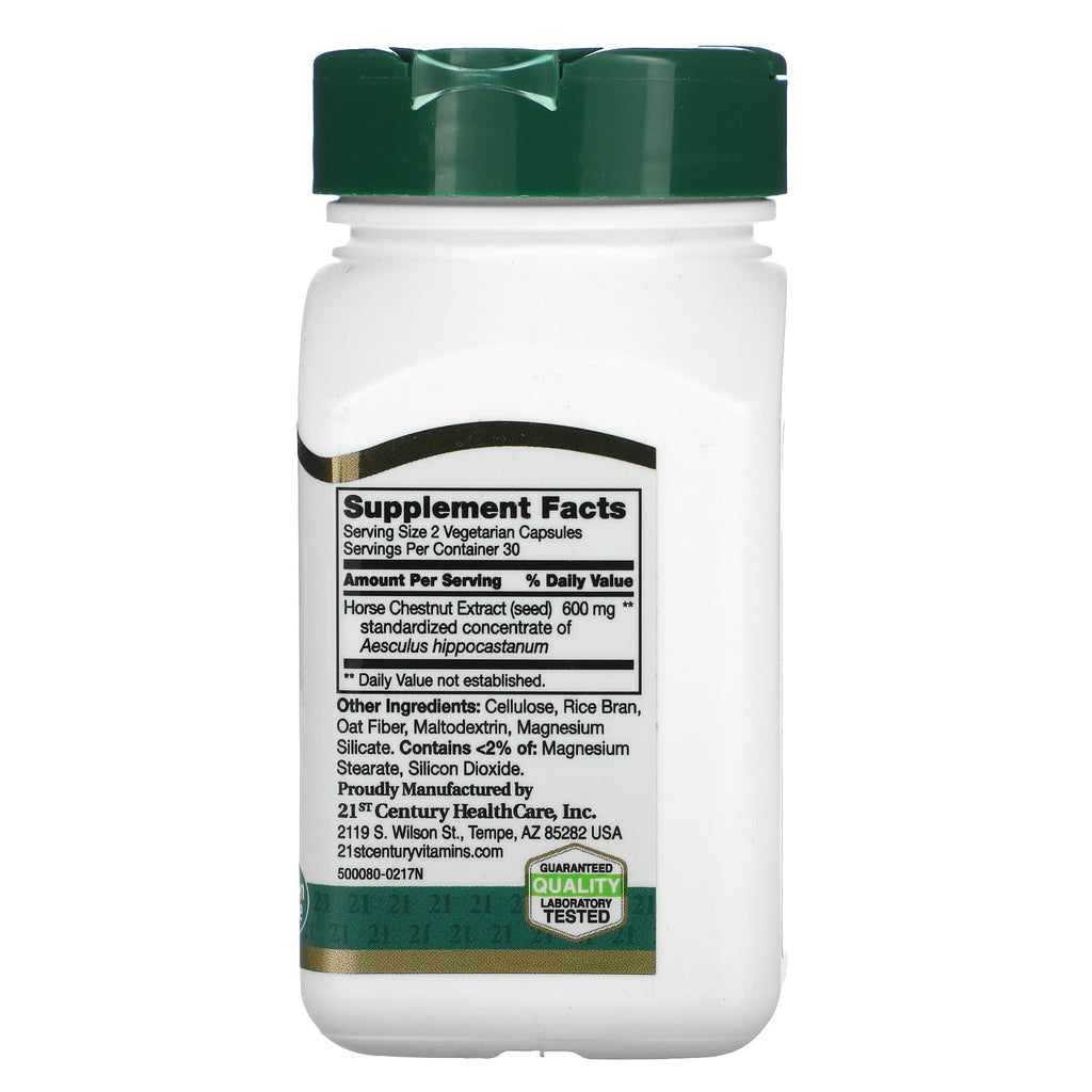 21st Century, Horse Chestnut Extract, Standardized, 60 Vegetarian Capsules (300 mg per Capsules)