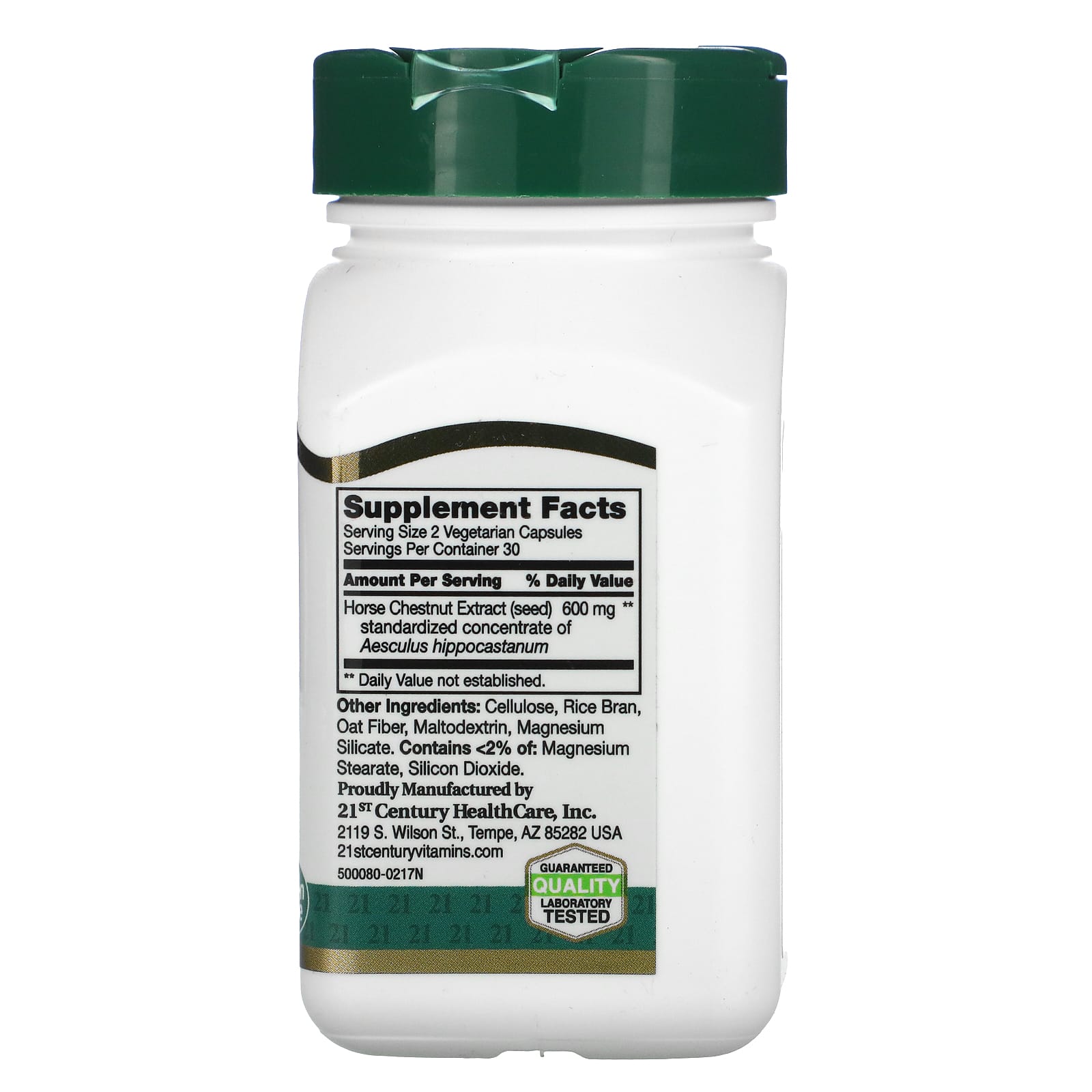 21st Century, Horse Chestnut Extract, Standardized, 60 Vegetarian Capsules (300 mg per Capsules)