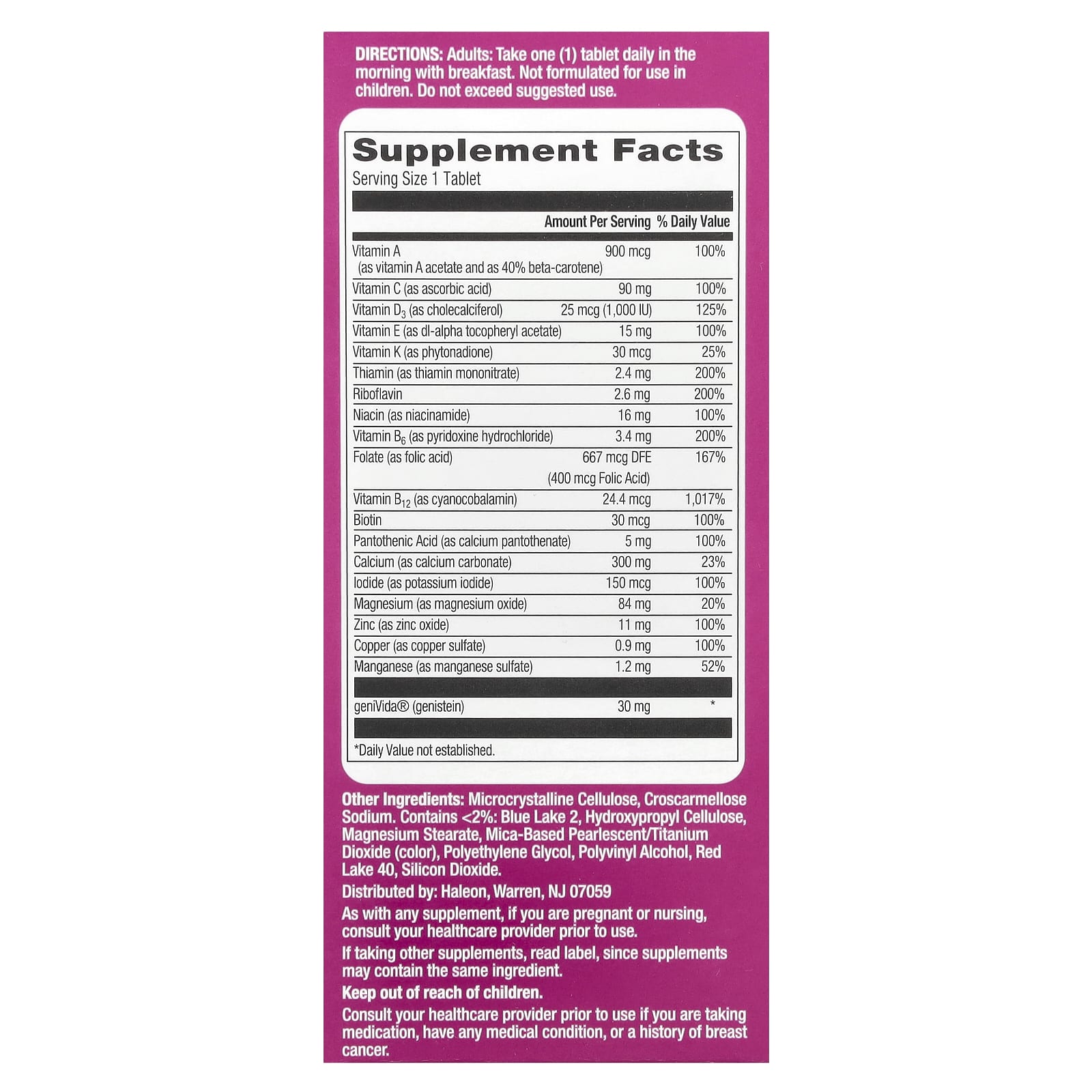 Centrum, Menopause Support For All Stages of Menopause, 30 Tablets