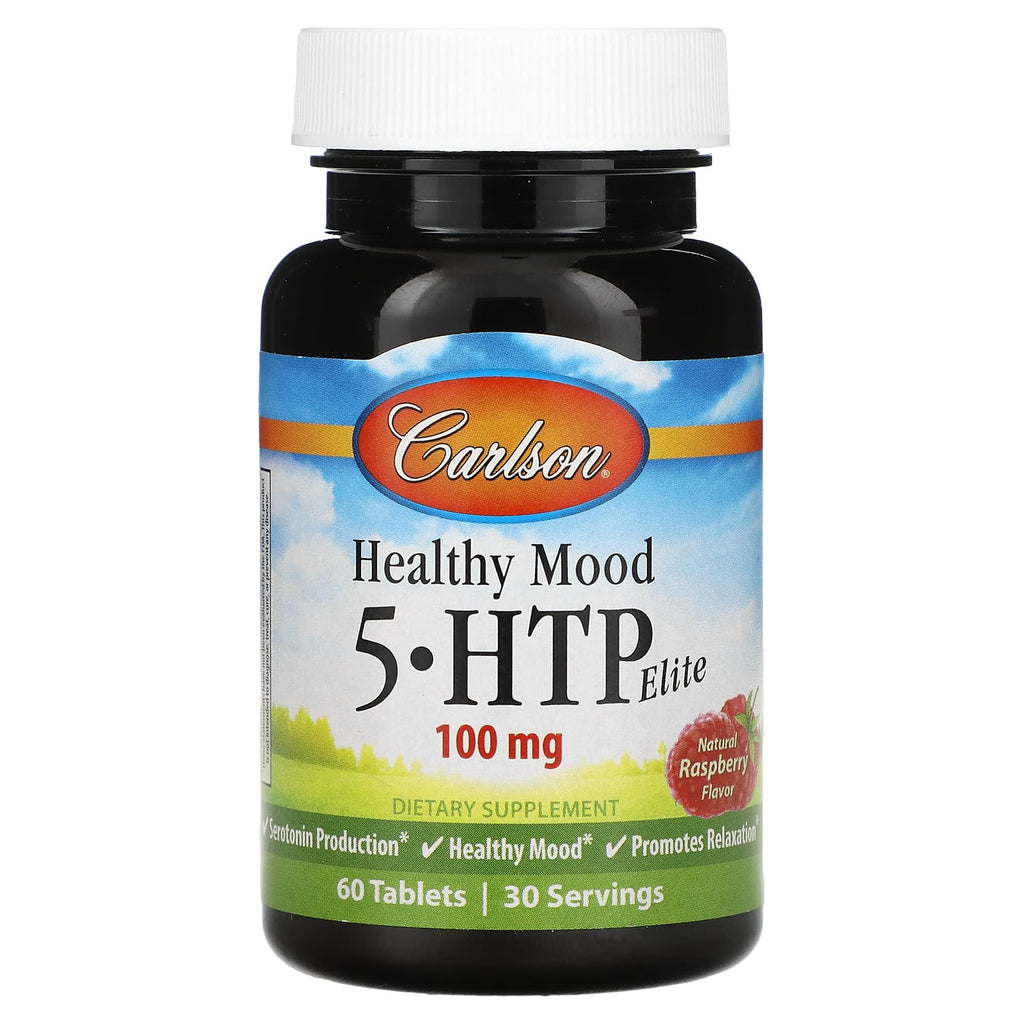 Carlson, Healthy Mood, 5-HTP Elite, Natural Raspberry, 60 Tablets