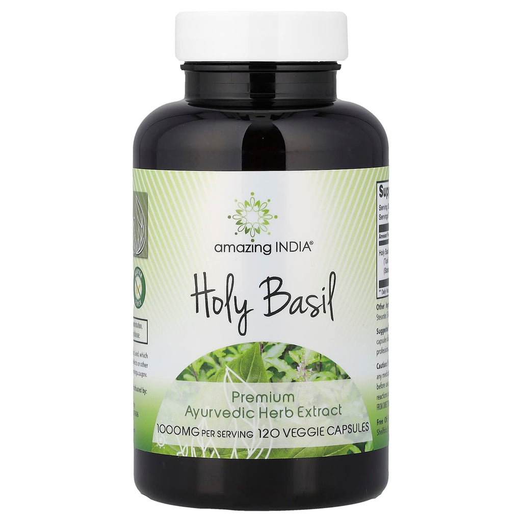 Amazing India, Holy Basil, 120 Veggie Capsules (500 mg per Capsule)