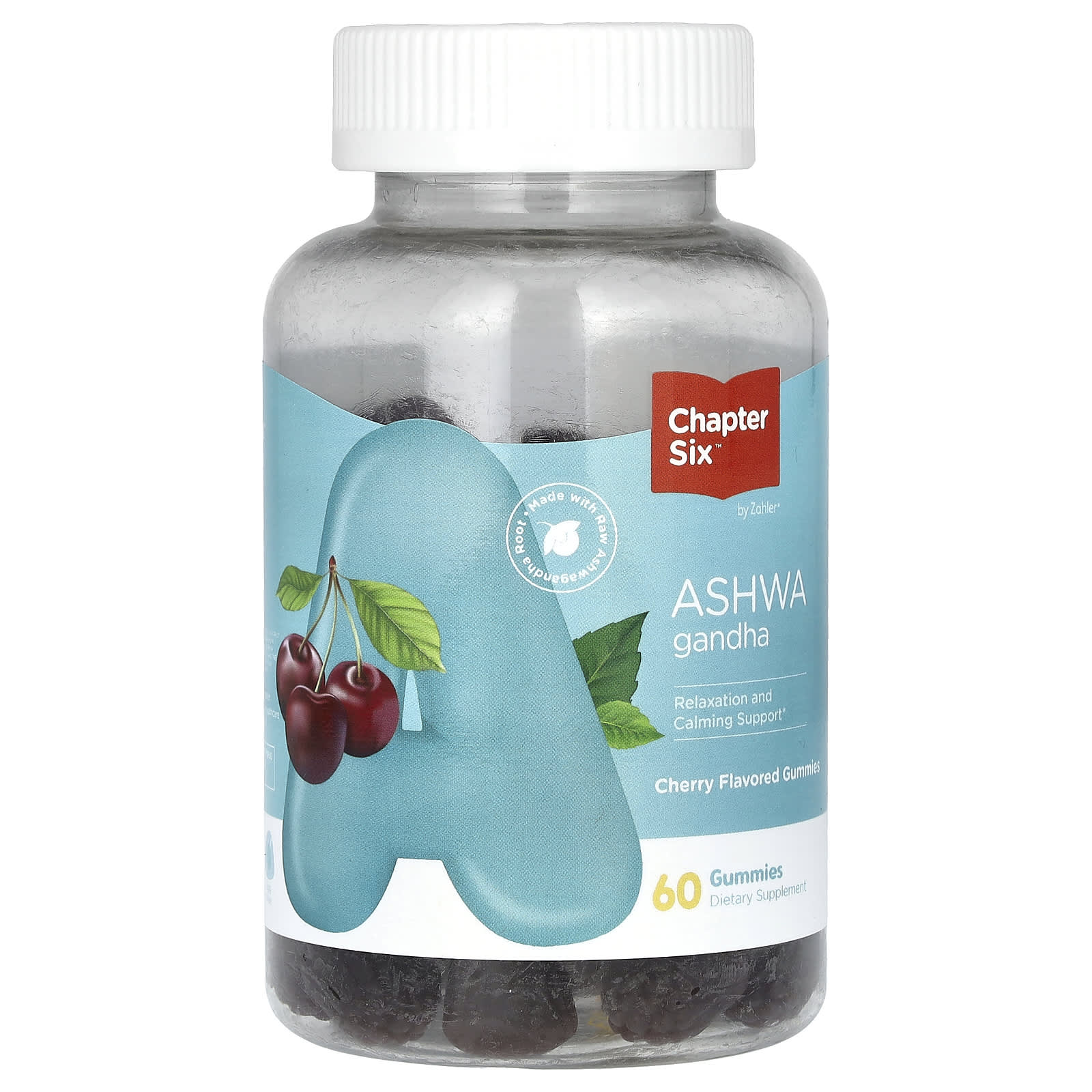 Chapter Six, Ashwagandha Gummies, Cherry, 60 Gummies (150 mg per Gummy)