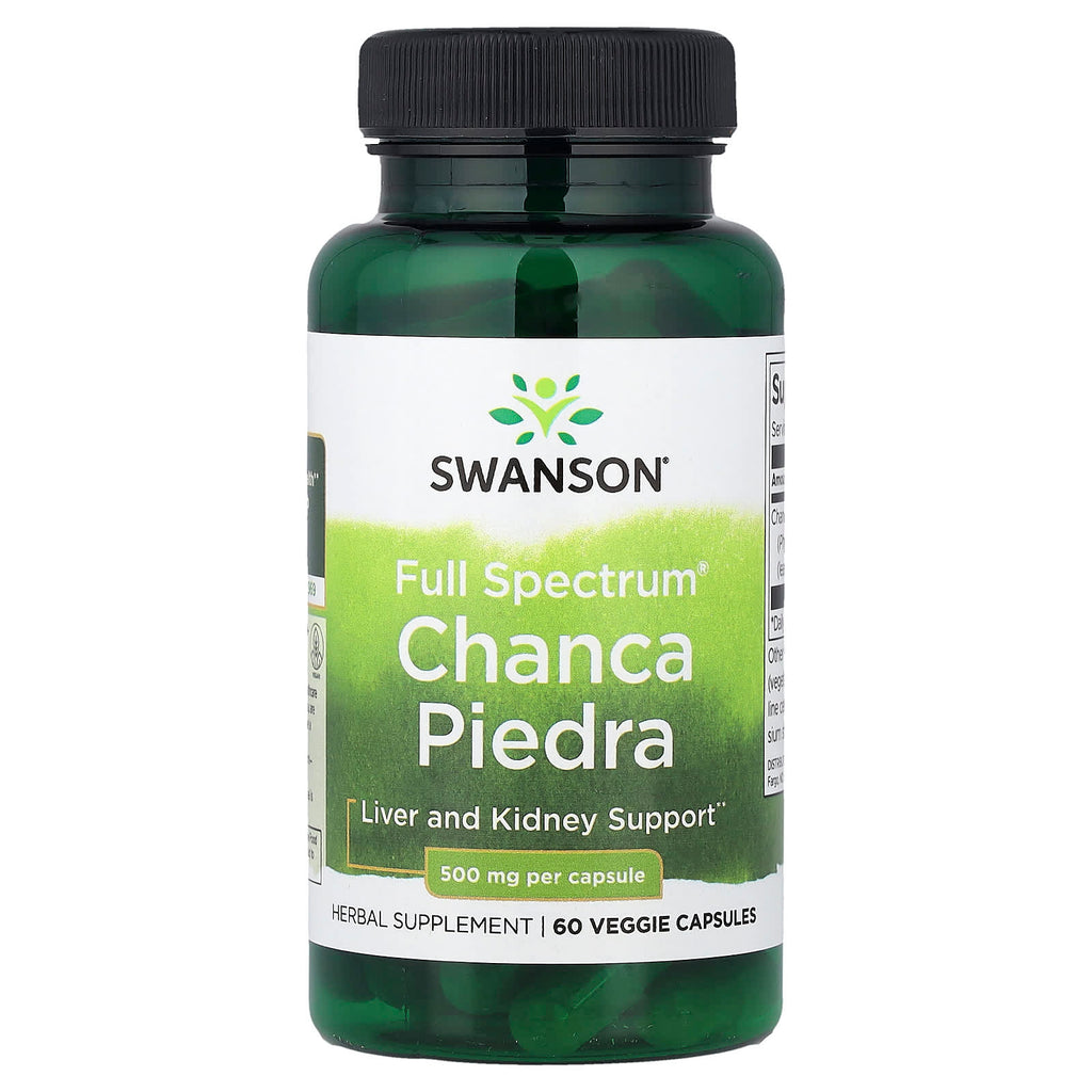 Swanson, Full Spectrum® Chanca Piedra, 500 mg, 60 Veggie Capsules