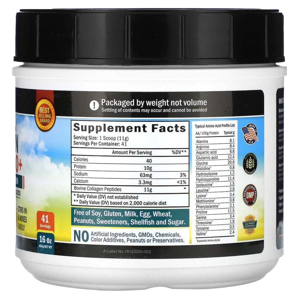 BioSchwartz, Collagen Peptides Bio+, Unflavored, 16 oz (454 g)