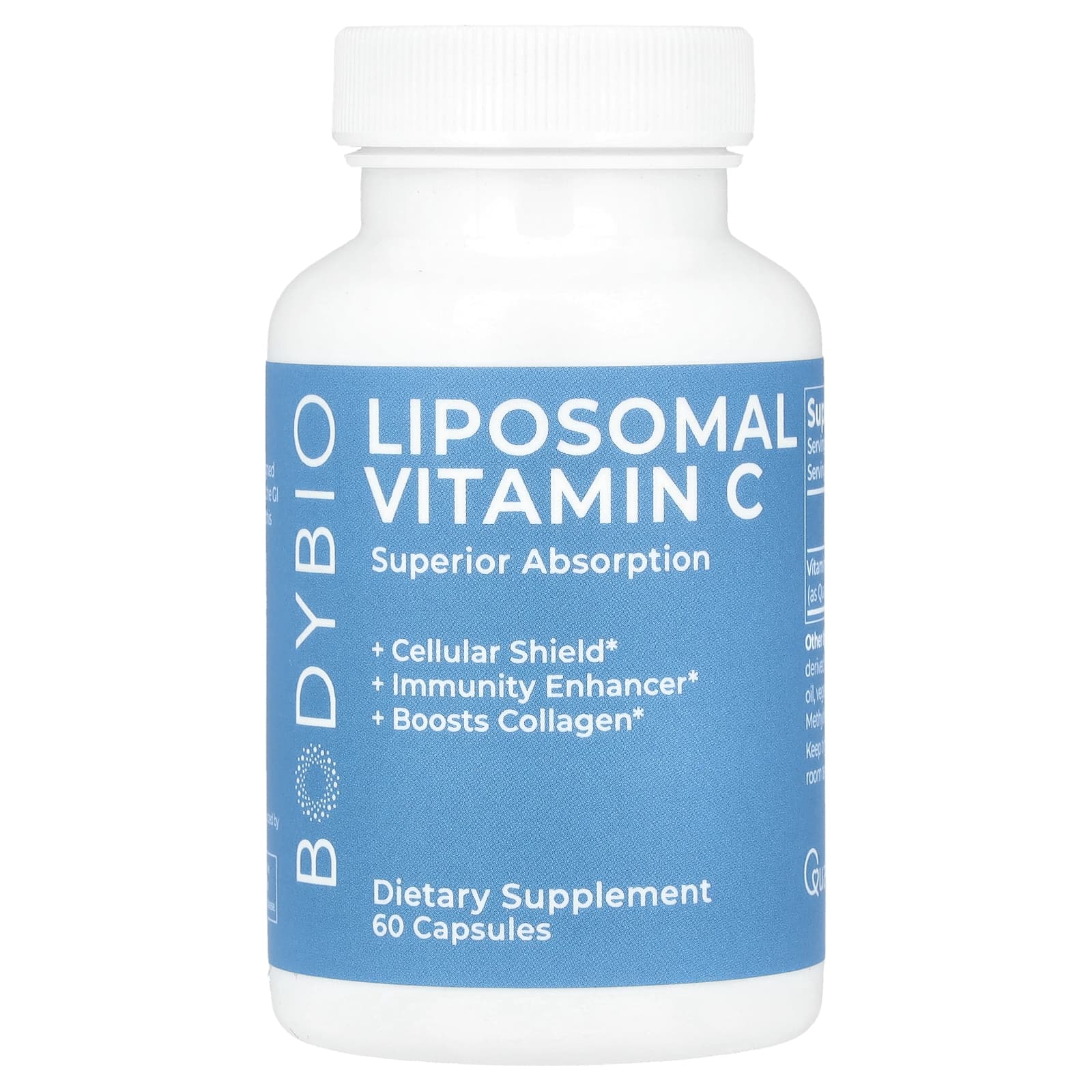 BodyBio, Liposomal Vitamin C, 60 Capsules (500 mg per Capsule)