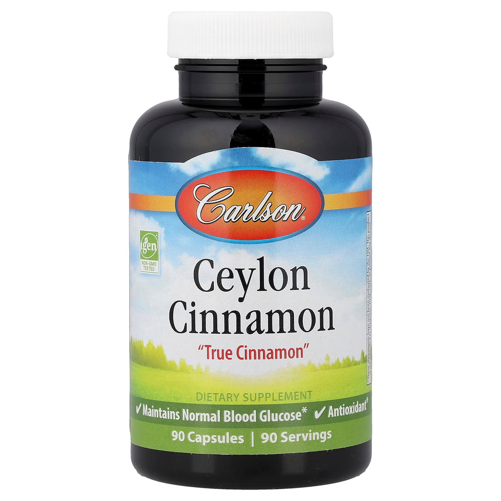 Carlson, Ceylon Cinnamon, 90 Capsules (500 mg per Capsule)