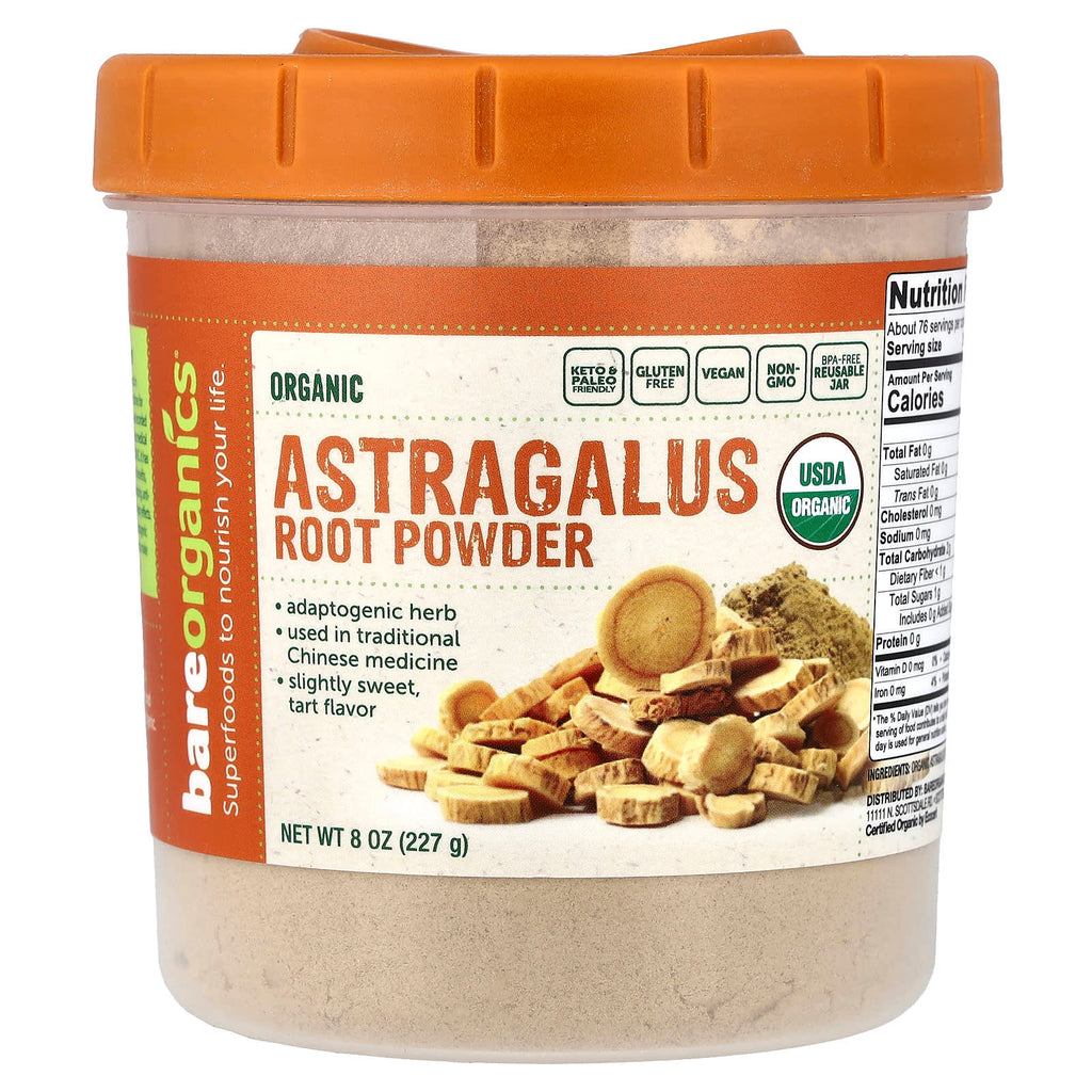 BareOrganics, Organic Astragalus Root Powder, 8 oz (227 g)