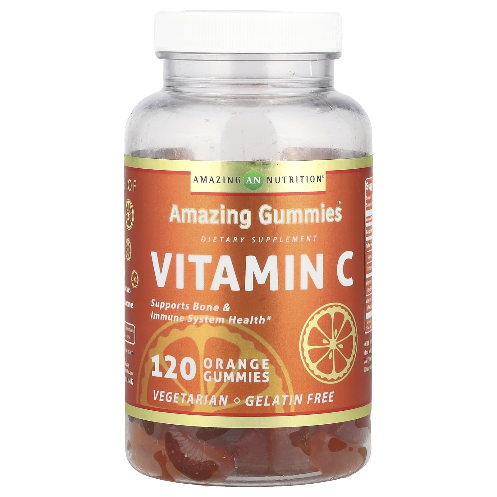 Amazing Nutrition, Amazing Gummies™, Vitamin C, Orange, 120 Gummies