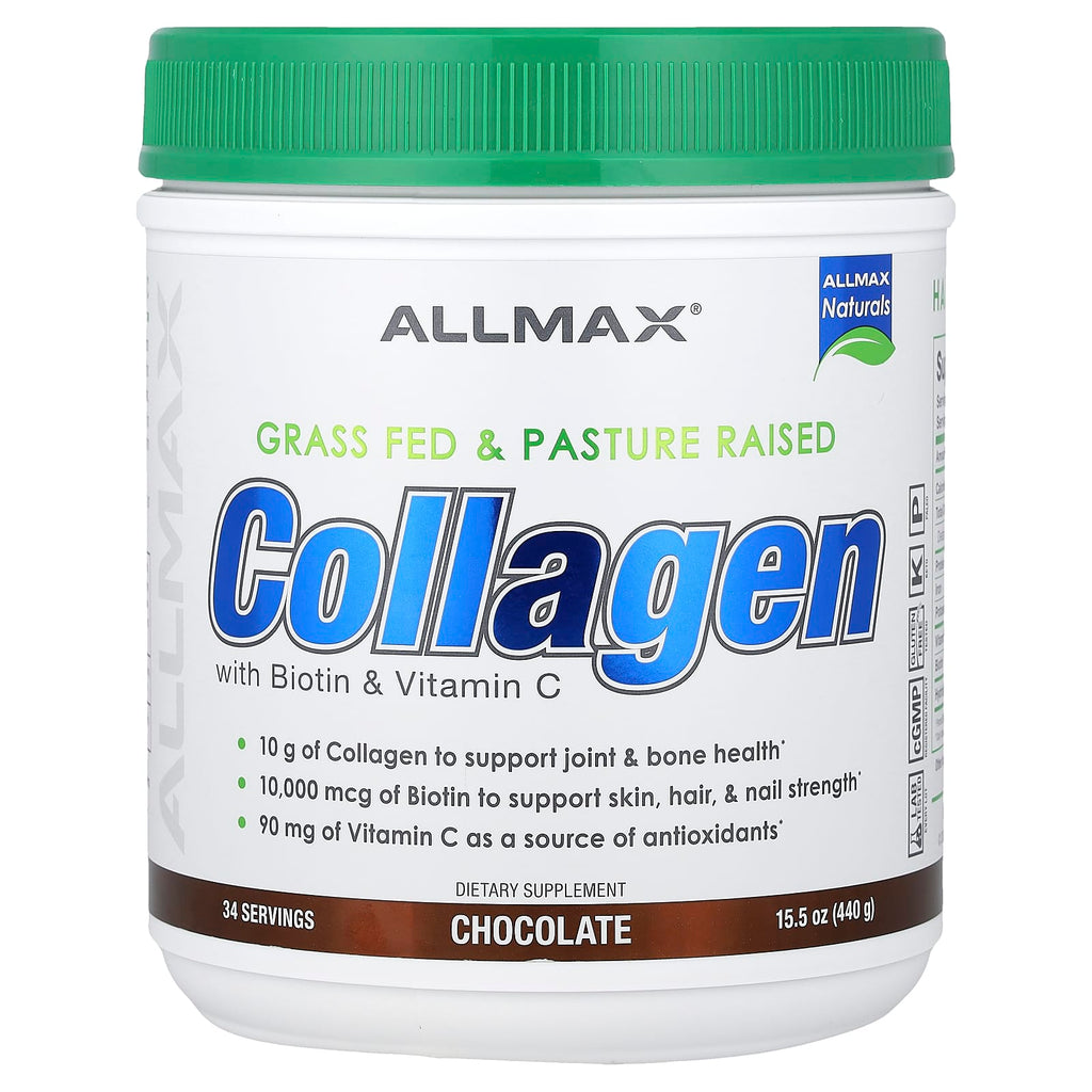 ALLMAX, Collagen with Biotin & Vitamin C, Chocolate, 15.5 oz (440 g)