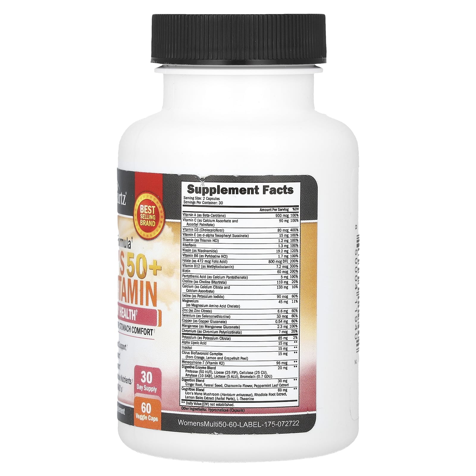 BioSchwartz, Women's 50+ Multivitamin, 60 Veggie Caps