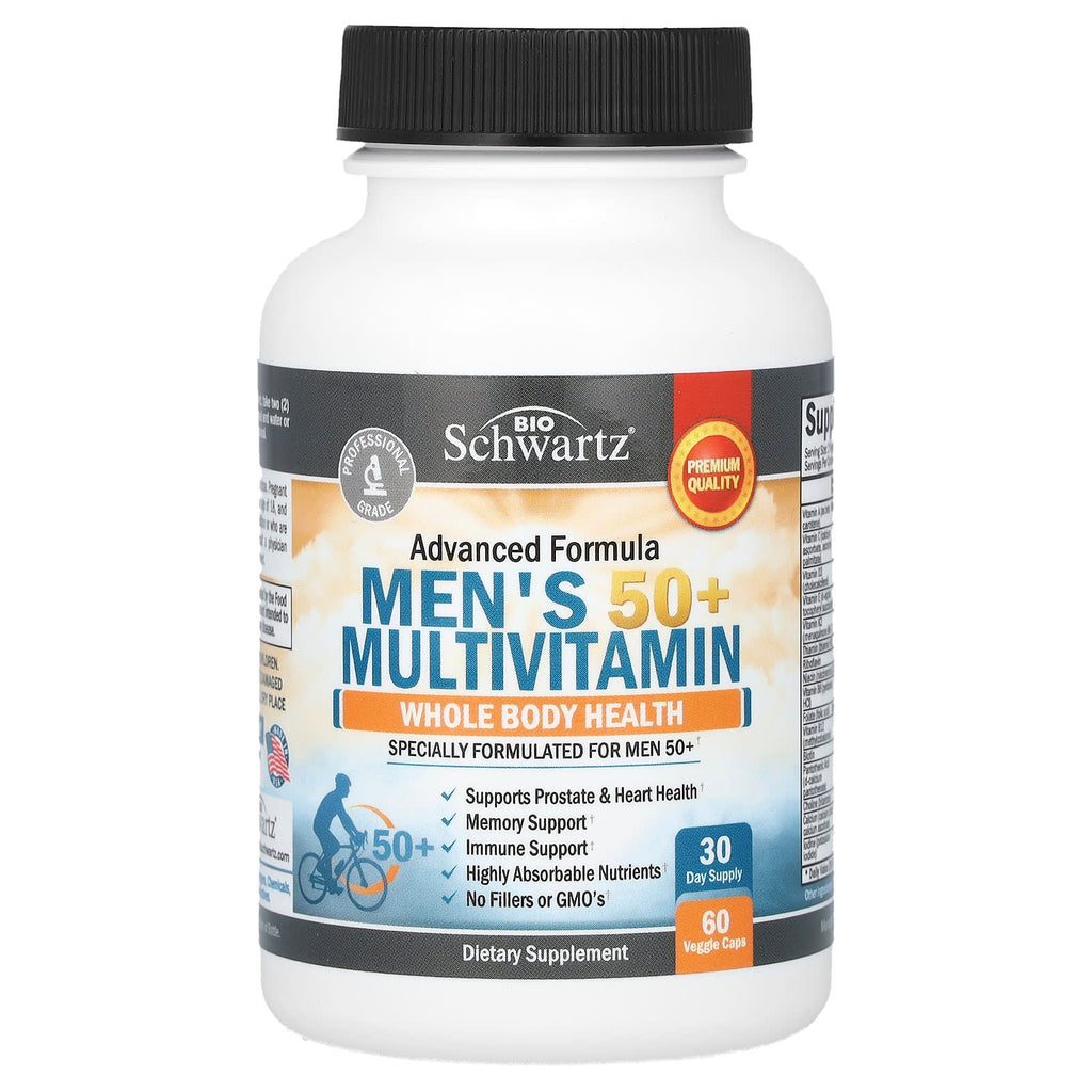 BioSchwartz, Men's 50+ Multivitamin, 60 Veggie Caps
