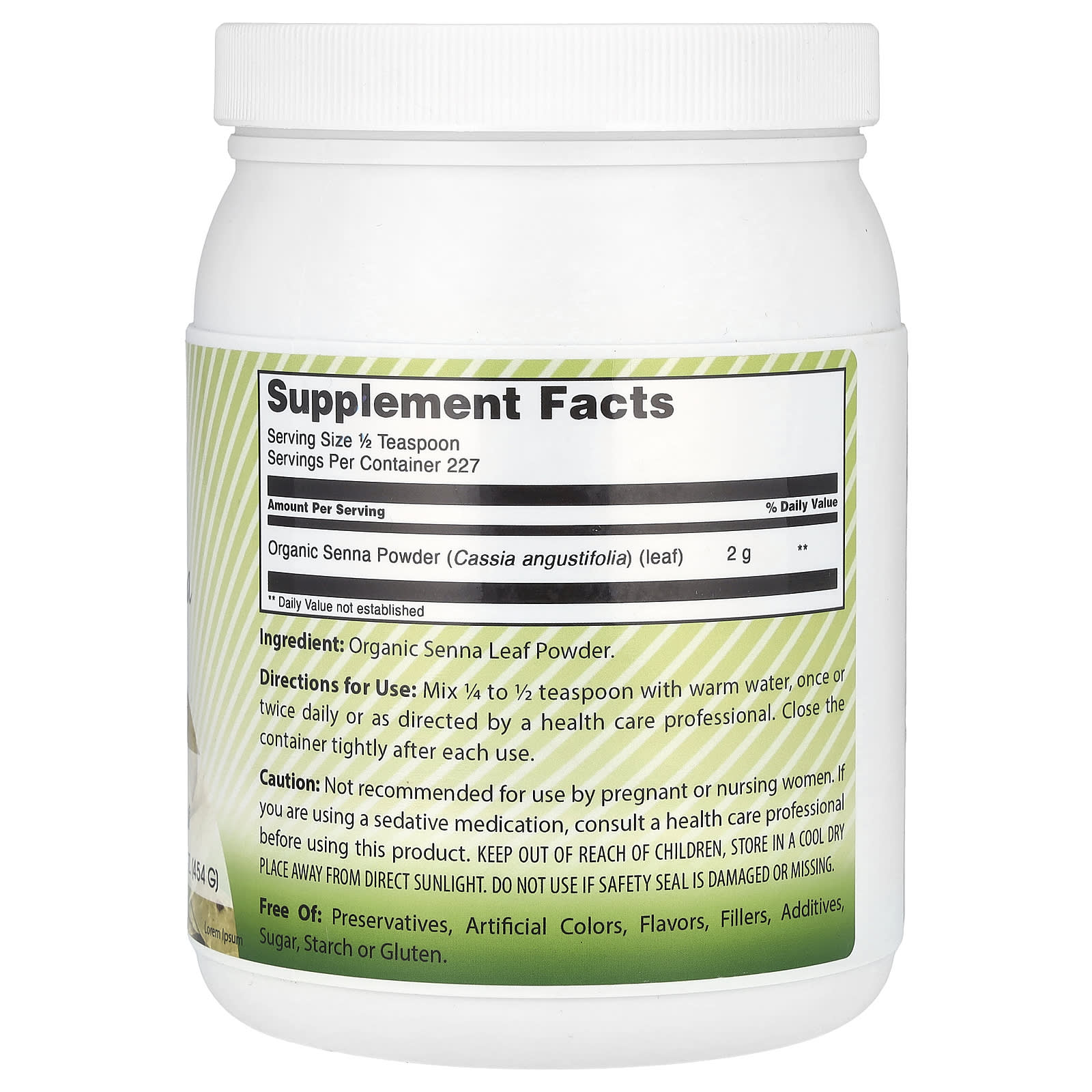 Amazing India, Organic Senna, 16 oz (454 g)