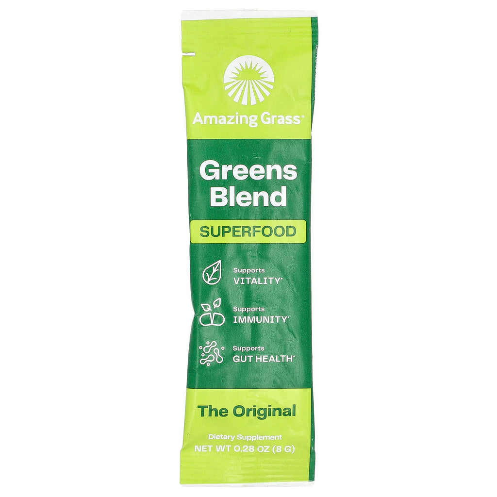 Amazing Grass, Greens Blend Superfood, 15 Individual Packets, 0.28 oz (8 g) Each
