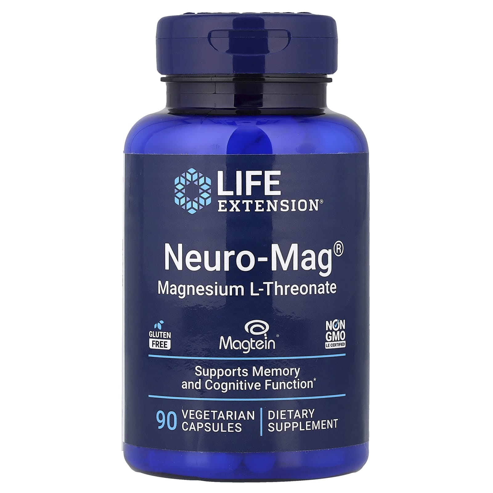 Life Extension, Neuro-Mag®, Magnesium L-Threonate, 90 Vegetarian Capsules (48 mg per Capsule)