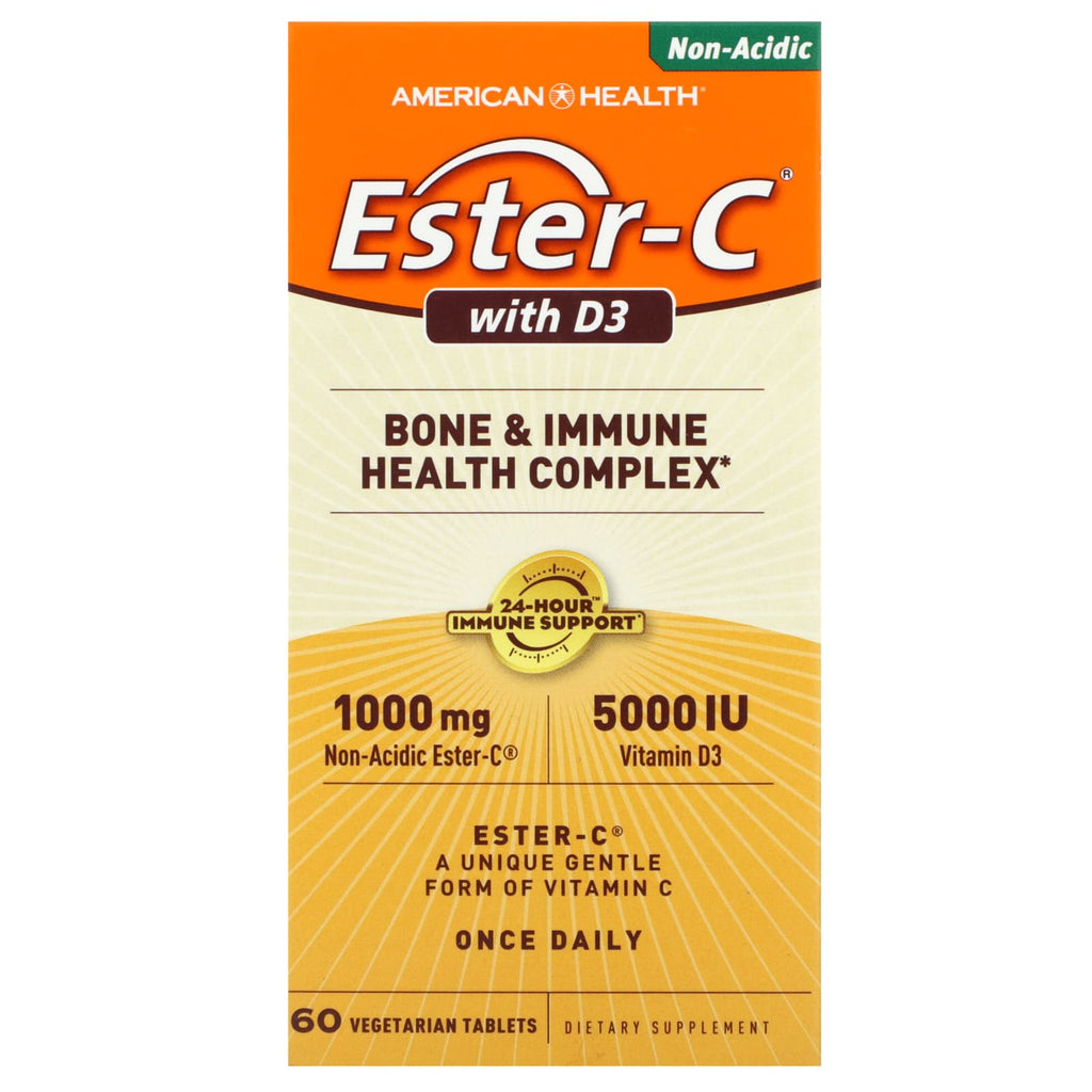 American Health, Ester-C with D3, 60 Vegetarian Tablets
