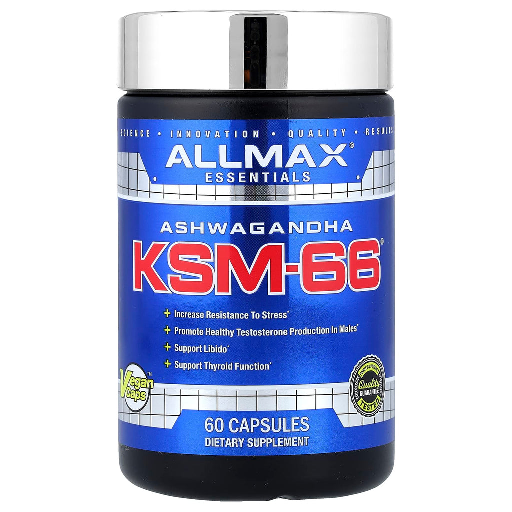ALLMAX, Essentials, Ashwagandha KSM-66®, 60 Capsules (300 mg per Capsule)