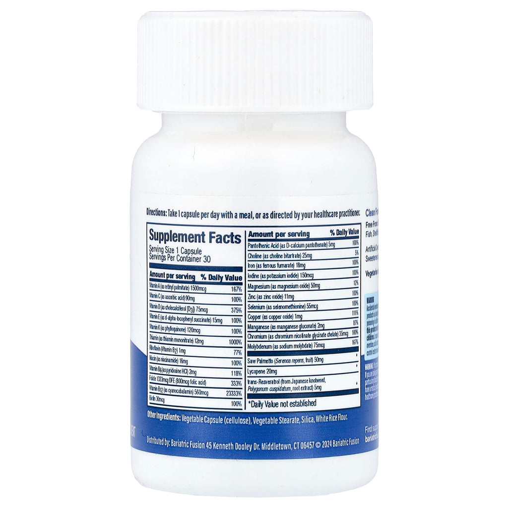 Bariatric Fusion, Men's Multivitamin With Iron, 30 Capsules