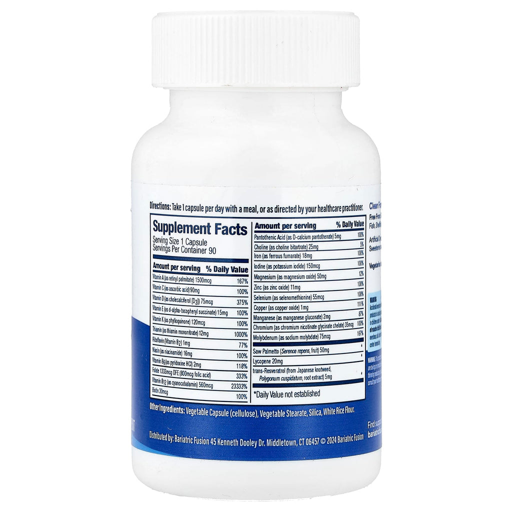 Bariatric Fusion, Men's Multivitamin With Iron, 90 Capsules