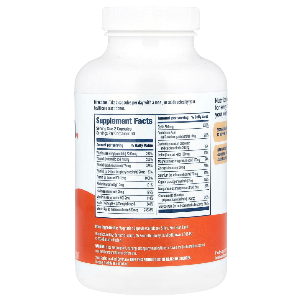 Bariatric Fusion, Multivitamin Without Iron, 180 Capsules