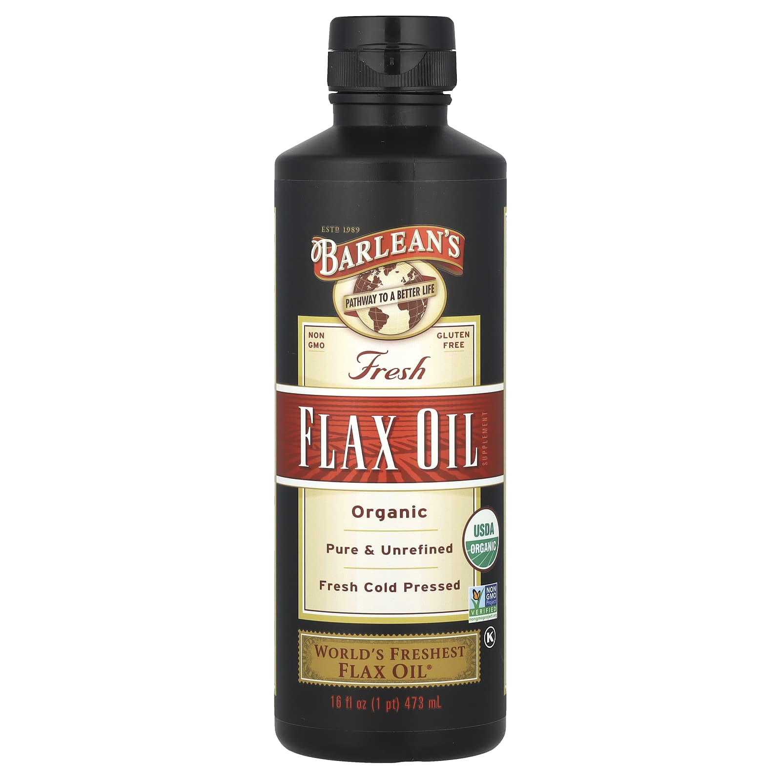 Barlean's, Organic Flax Oil, 16 fl oz (473 ml)