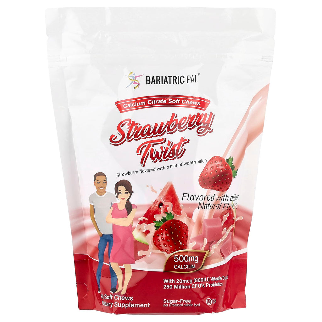 BariatricPal, Calcium Citrate Soft Chews, Strawberry Twist, 90 Soft Chews