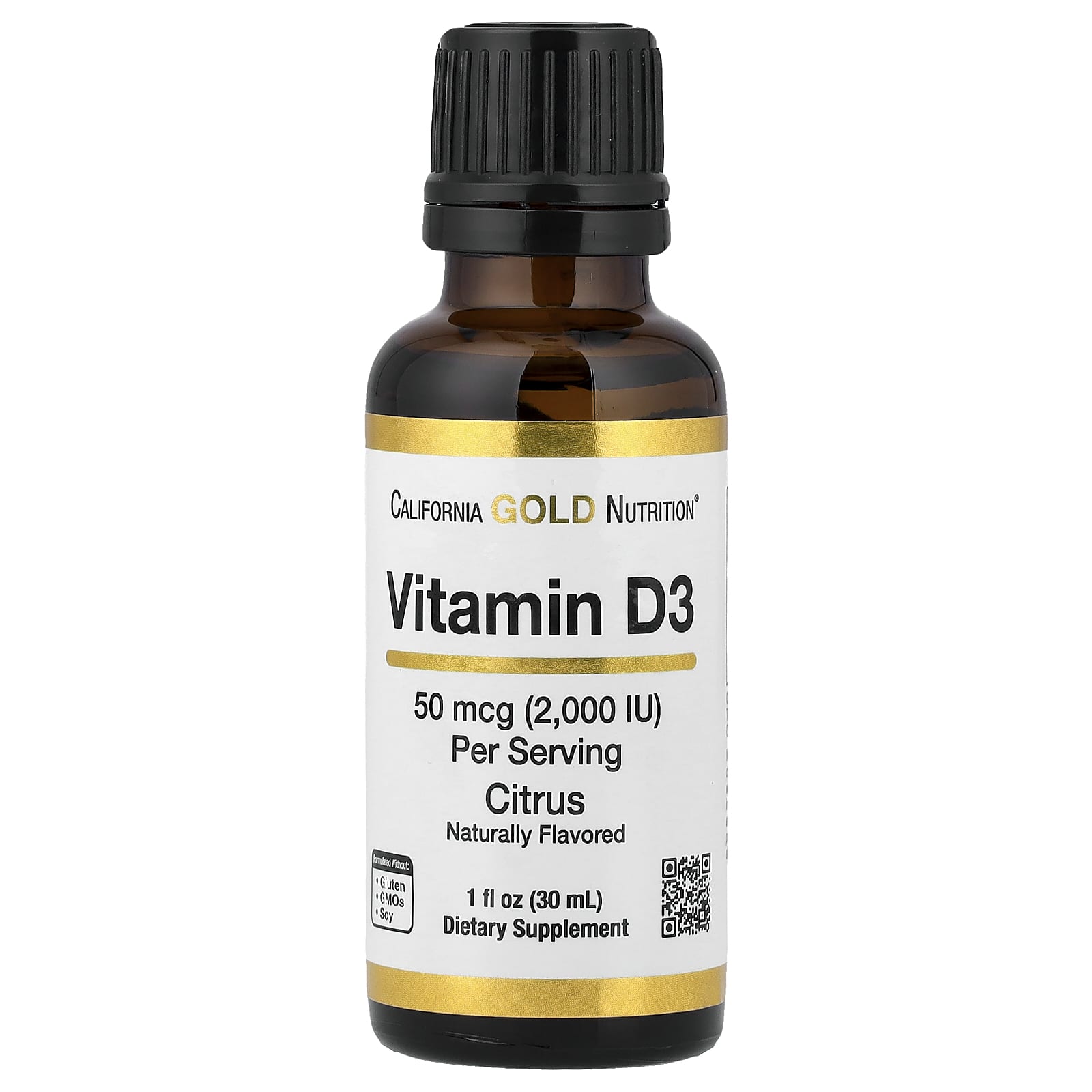 California Gold Nutrition, Vitamin D3, Citrus, 1 fl oz (30 ml)
