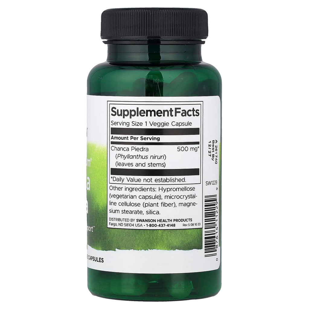 Swanson, Full Spectrum® Chanca Piedra, 500 mg, 60 Veggie Capsules