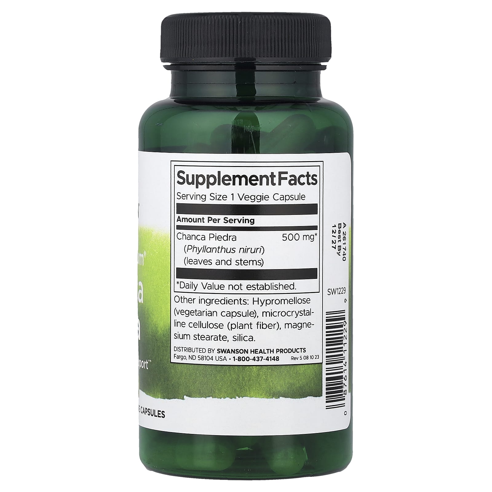 Swanson, Full Spectrum® Chanca Piedra, 500 mg, 60 Veggie Capsules