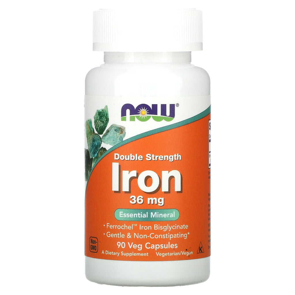 NOW Foods, Iron, 36 mg, 90 Veg Capsules