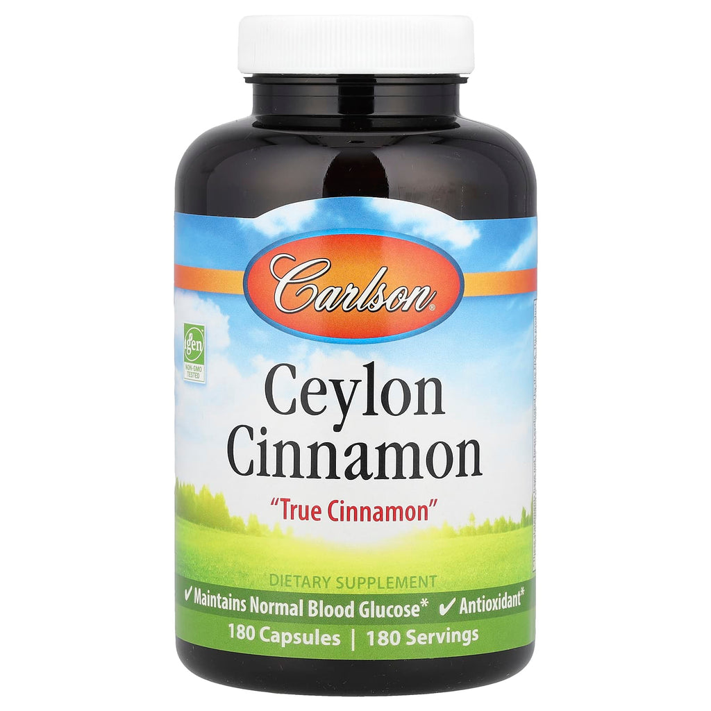 Carlson, Ceylon Cinnamon, 180 Capsules (500 mg per Capsule)