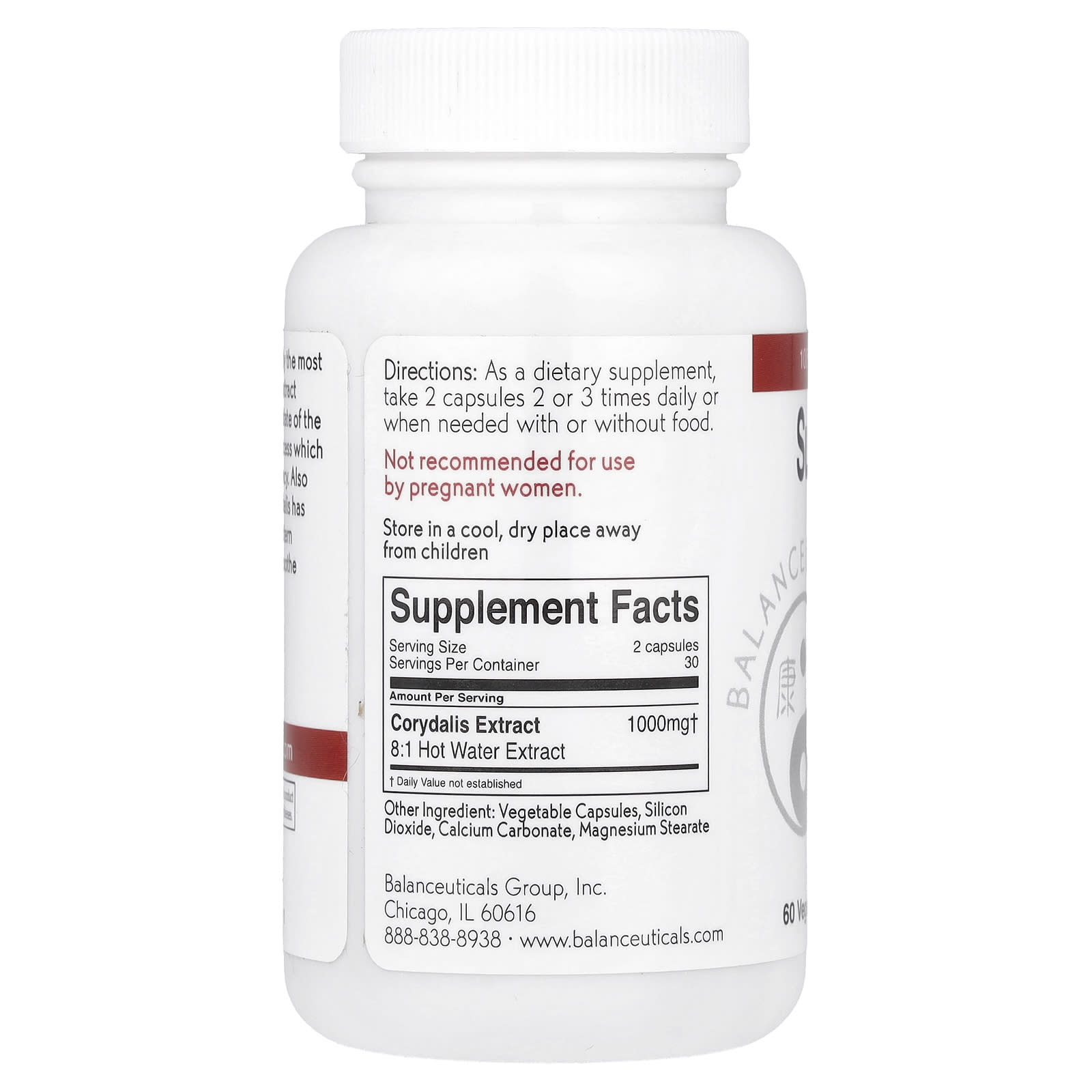 Balanceuticals, Super Corydalis™, 60 Vegetarian Capsules (500 mg per Capsule)