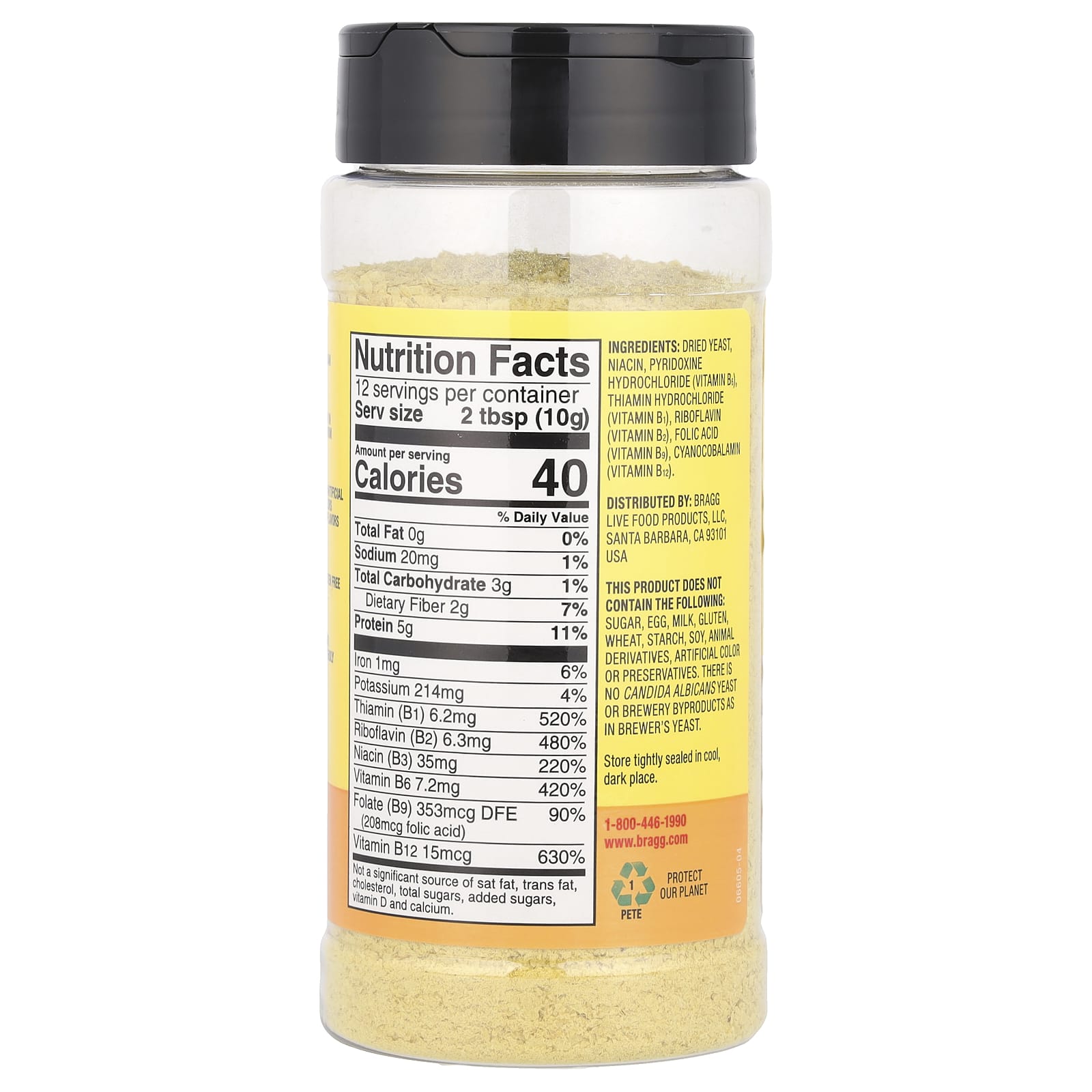 Bragg, Nutritional Yeast, 4.5 oz (127 g)