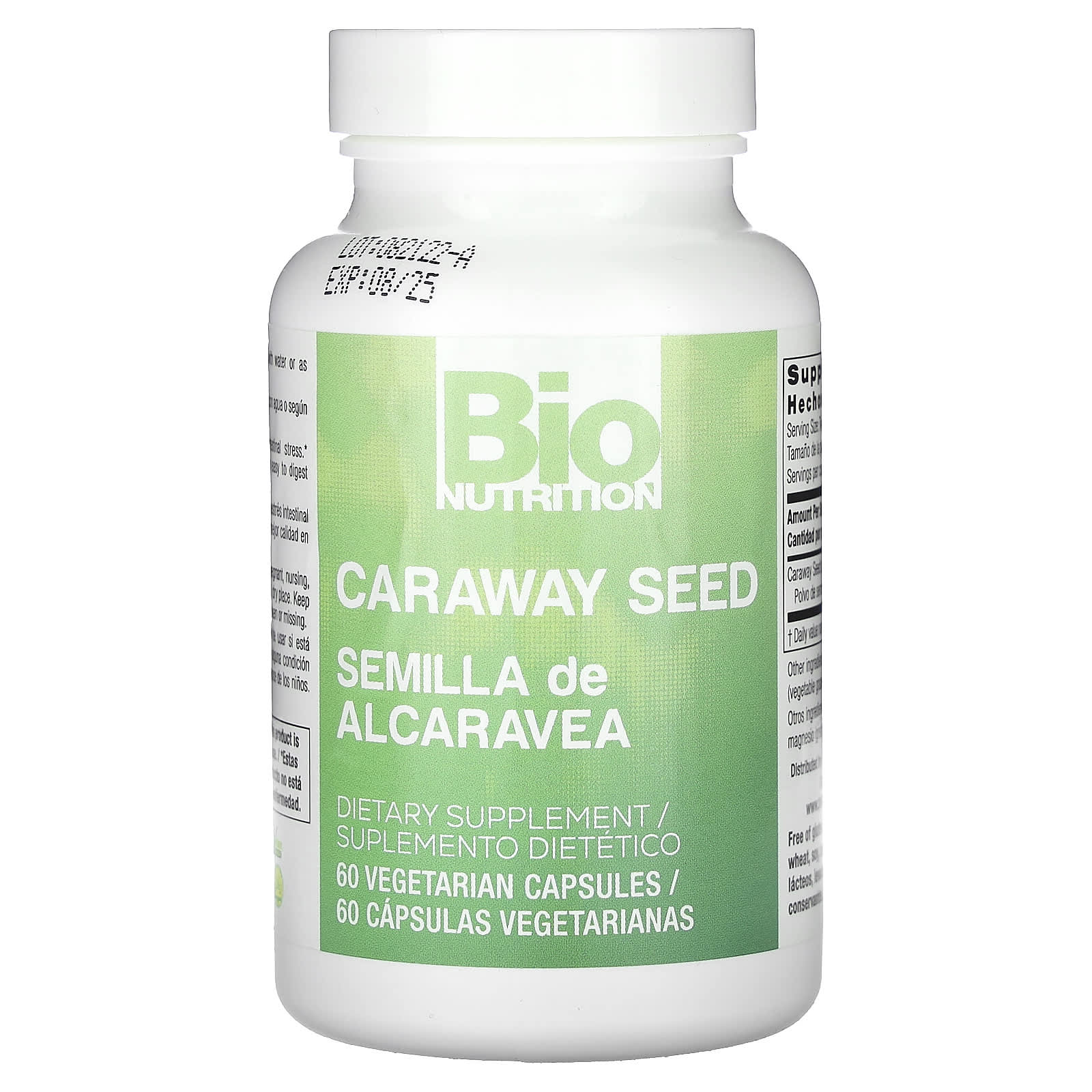 Bio Nutrition, Caraway Seed, 60 Vegetarian Capsules (500 mg per Capsule)