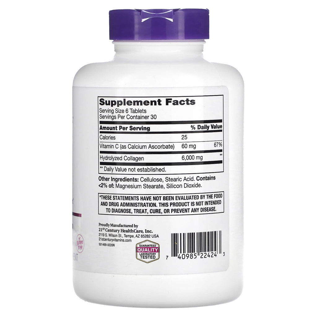 21st Century, Super Collagen Plus Vitamin C, 180 Tablets