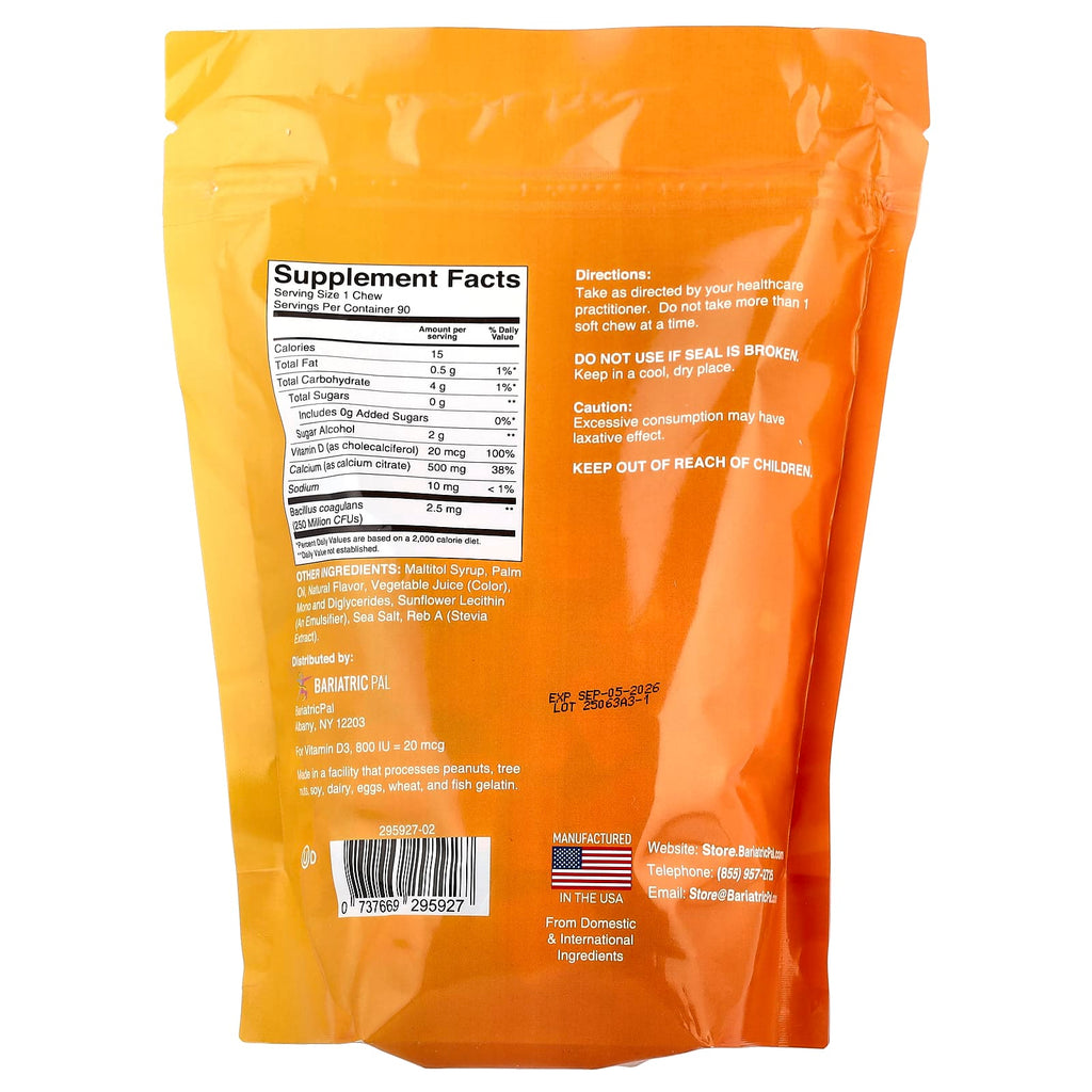 BariatricPal, Calcium Citrate Soft Chews, Orange Creamsicle, 90 Soft Chews