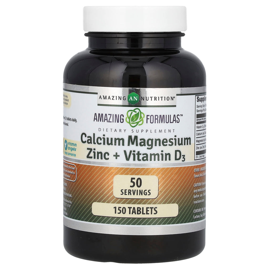 Amazing Nutrition, Amazing Formulas, Calcium Magnesium Zinc + Vitamin D3, 150 Tablets