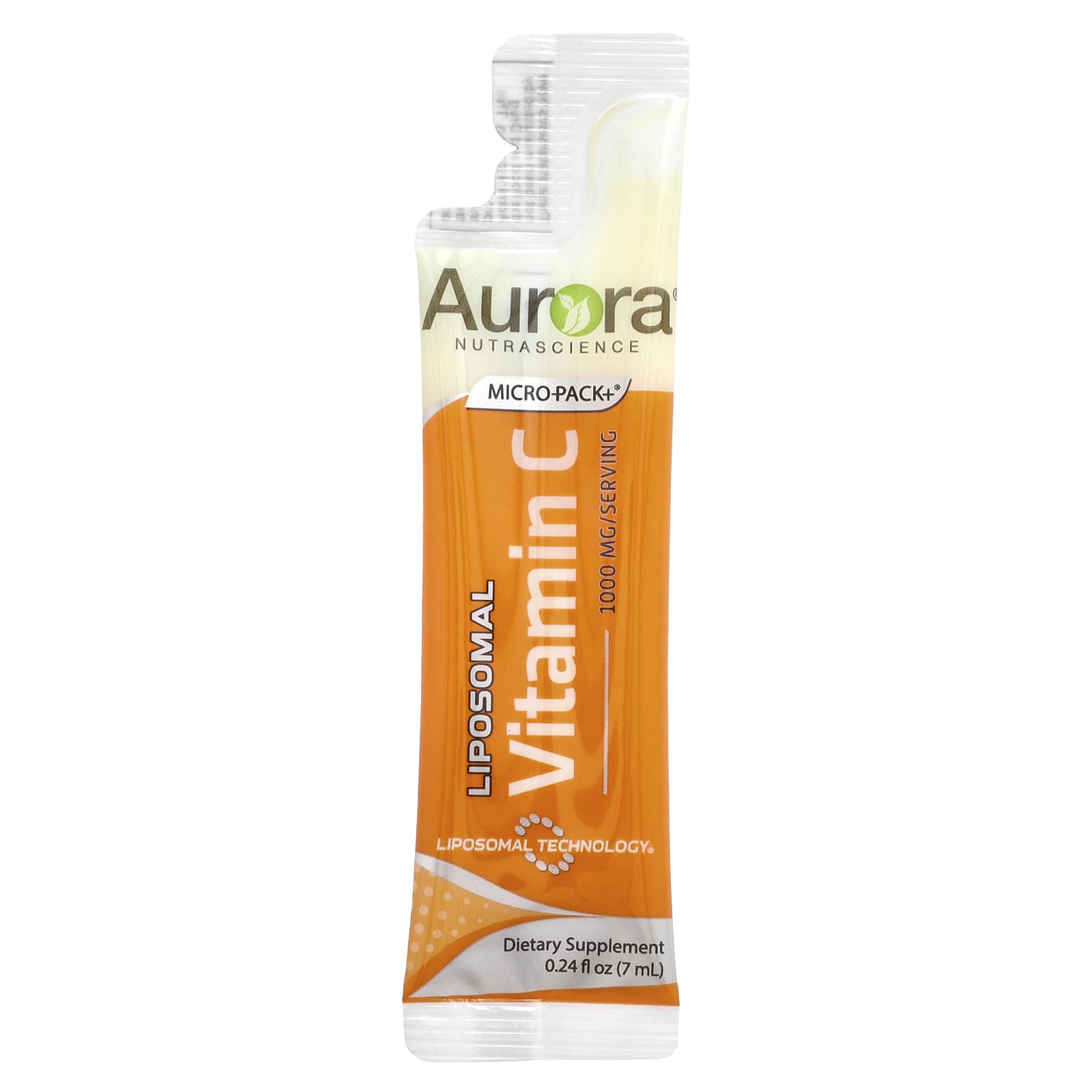 Aurora Nutrascience, Micro-Pack+ Liposomal Vitamin C, 1,000 mg, 30 Single-Serve Liquid Packets, 0.24 fl oz (7 ml) Each