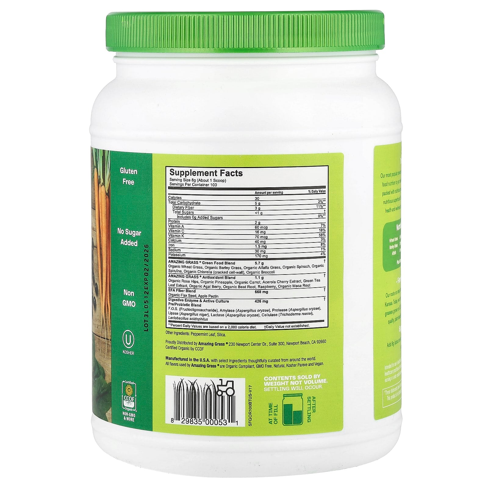 Amazing Grass, Greens Blend Superfood, 1.76 lb (800 g)