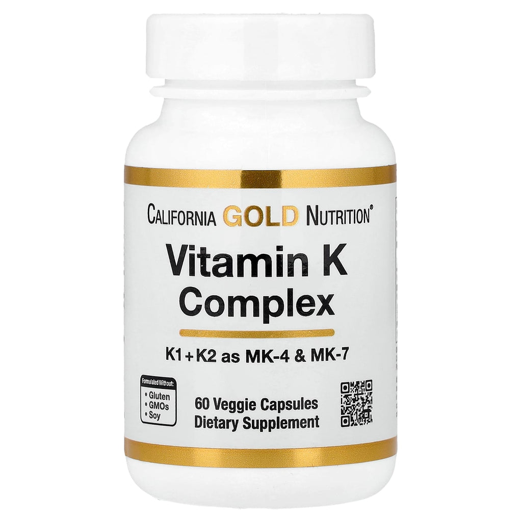California Gold Nutrition, Vitamin K Complex, 60 Veggie Capsules
