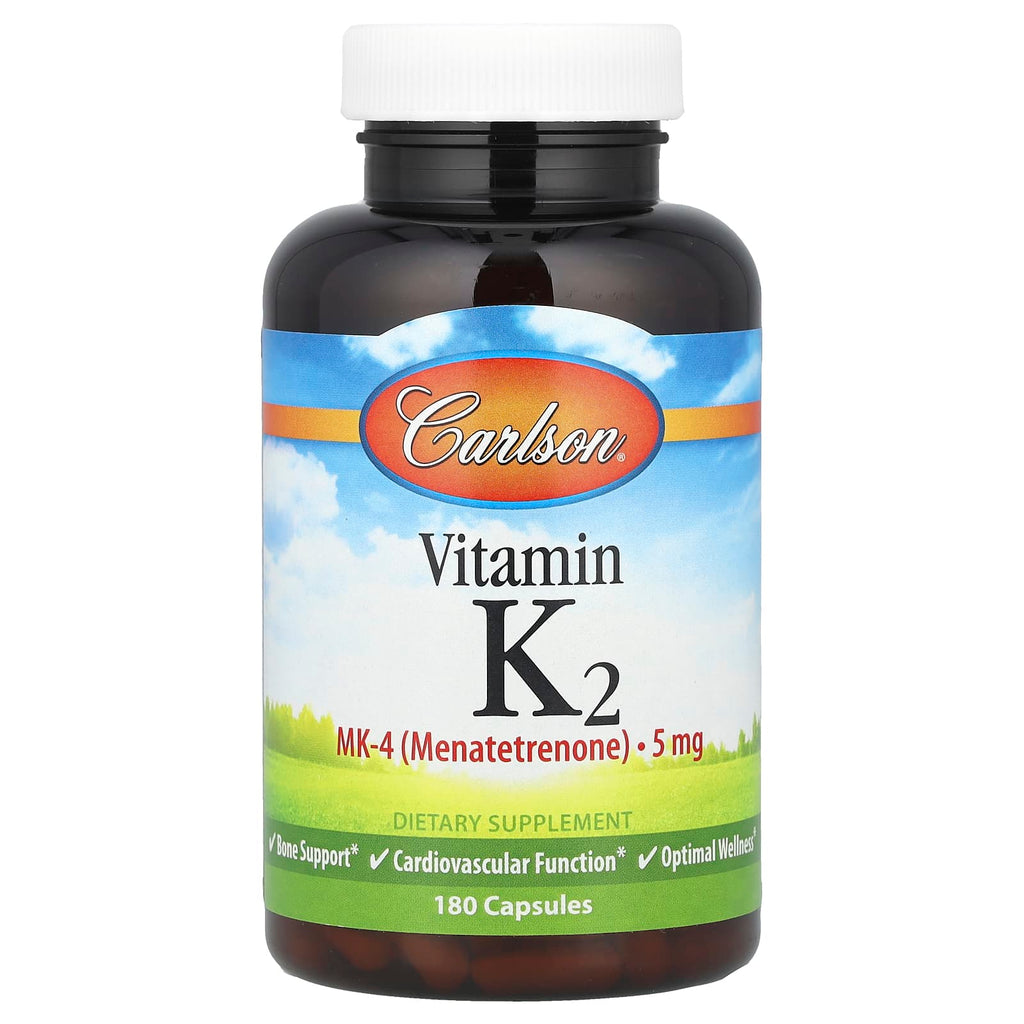 Carlson, Vitamin K2, MK-4 (Menatetrenone), 5 mg, 180 Capsules