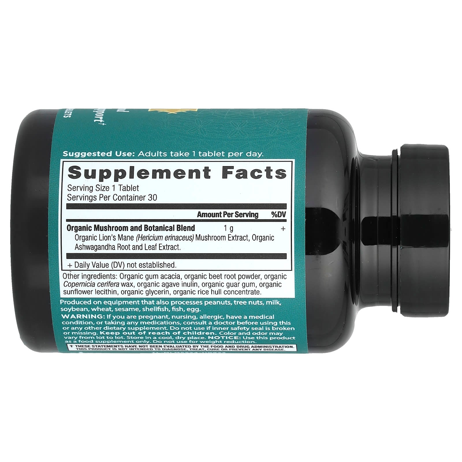 Ancient Nutrition, Lion's Mane, 30 Tablets