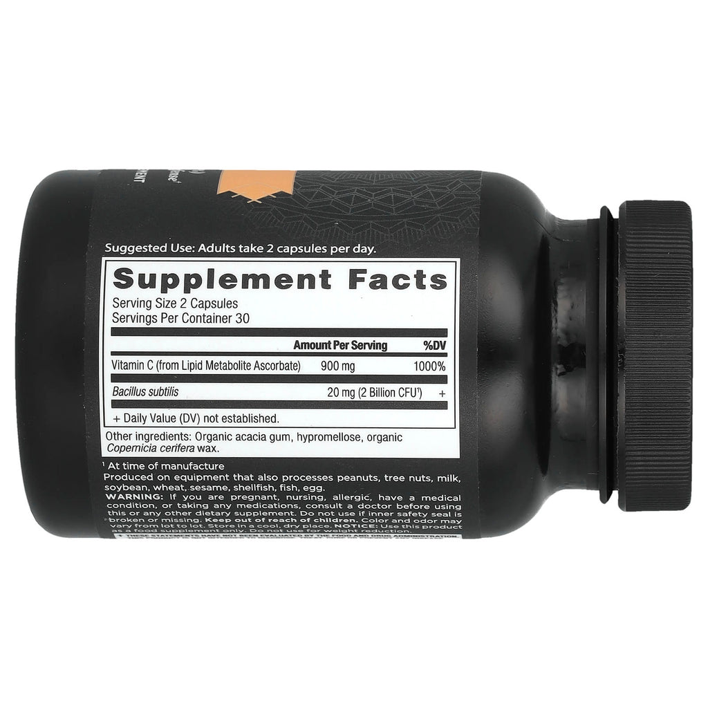 Ancient Nutrition, Vitamin C + Probiotics, 60 Capsules