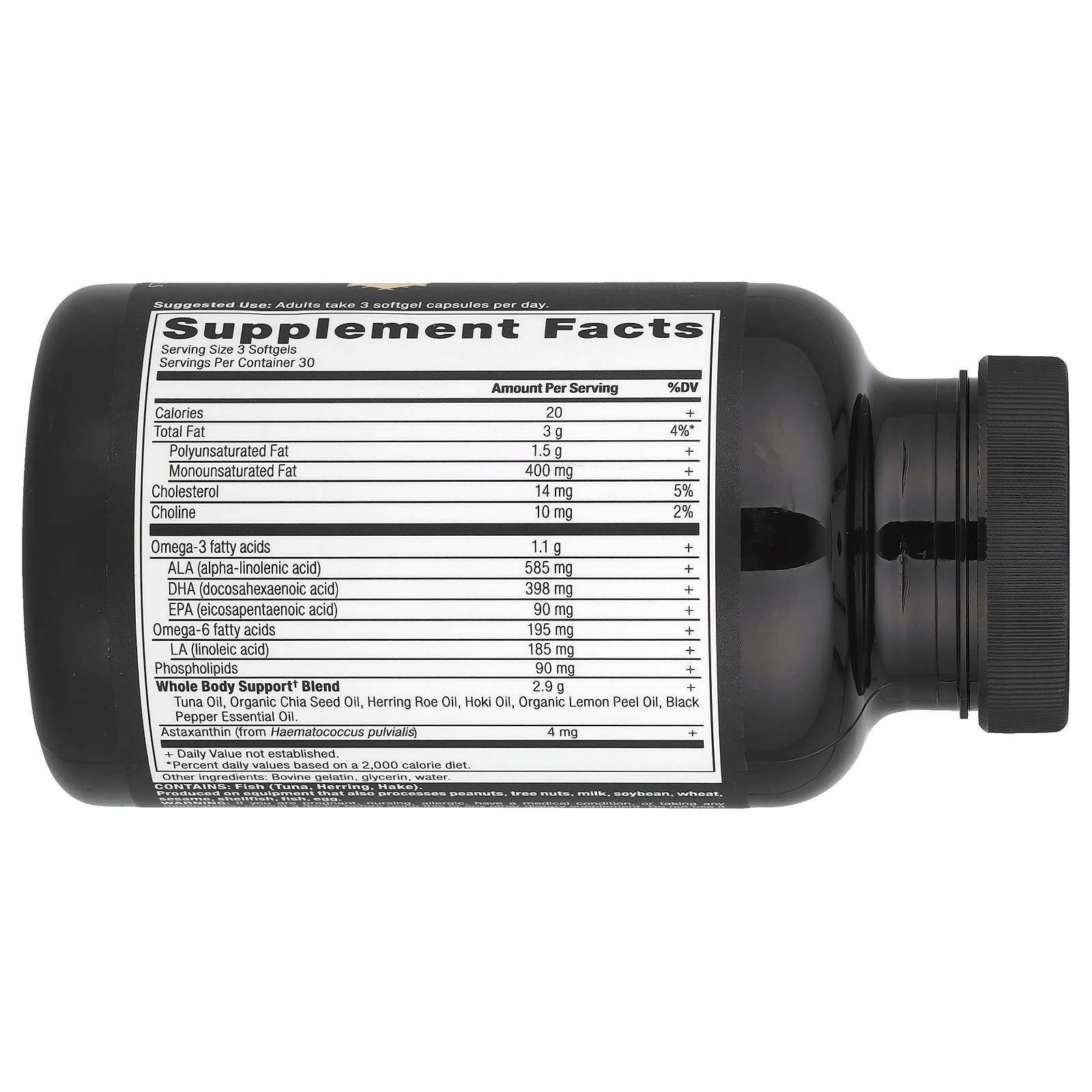 Ancient Nutrition, Omegas, Whole Body, 90 Softgels