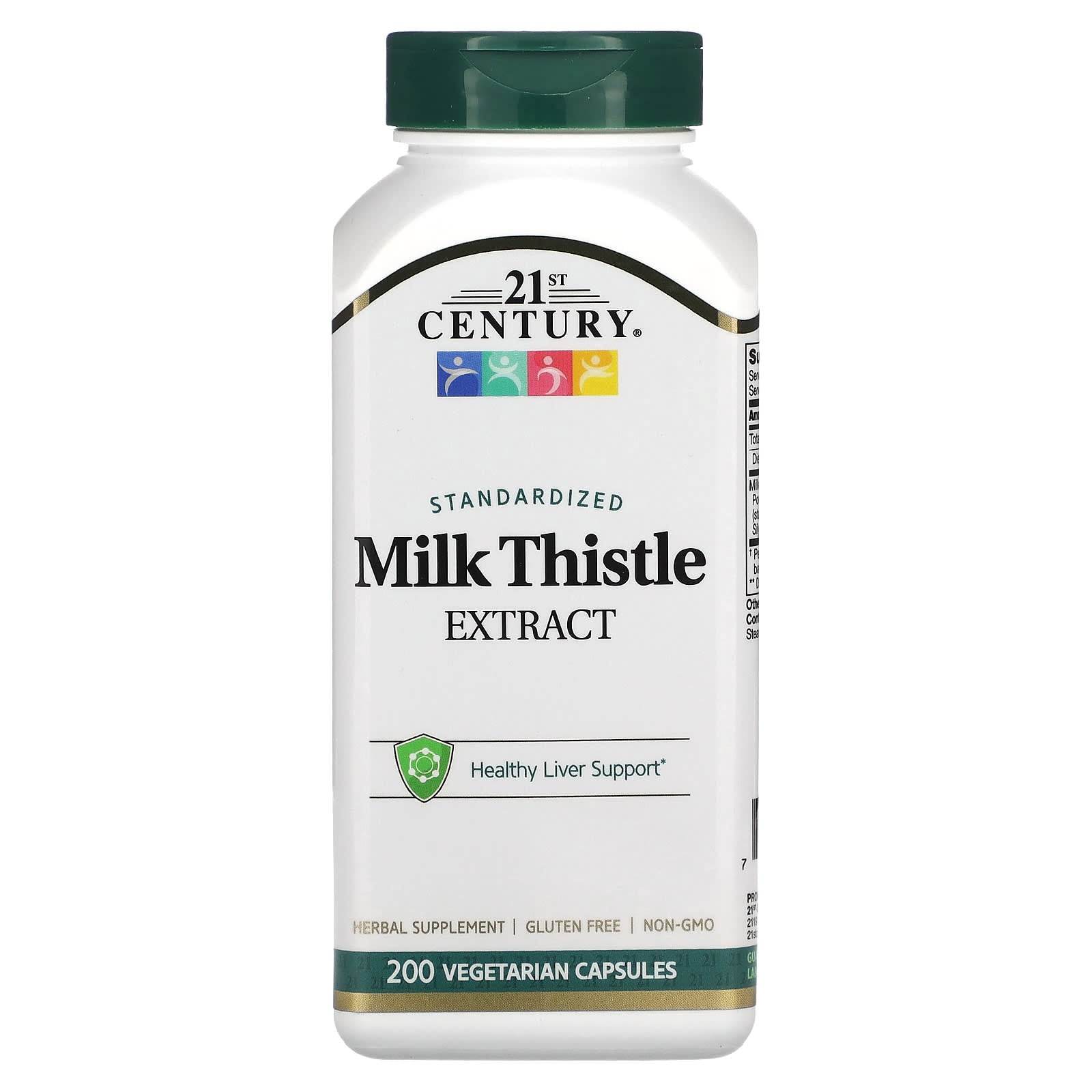 21st Century, Standardized Milk Thistle Extract, 200 Vegetarian Capsules (87.5 mg per Capsule)