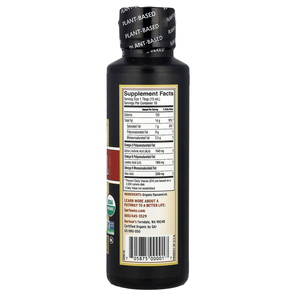 Barlean's, Organic Flax Oil, 8 fl oz (236 ml)
