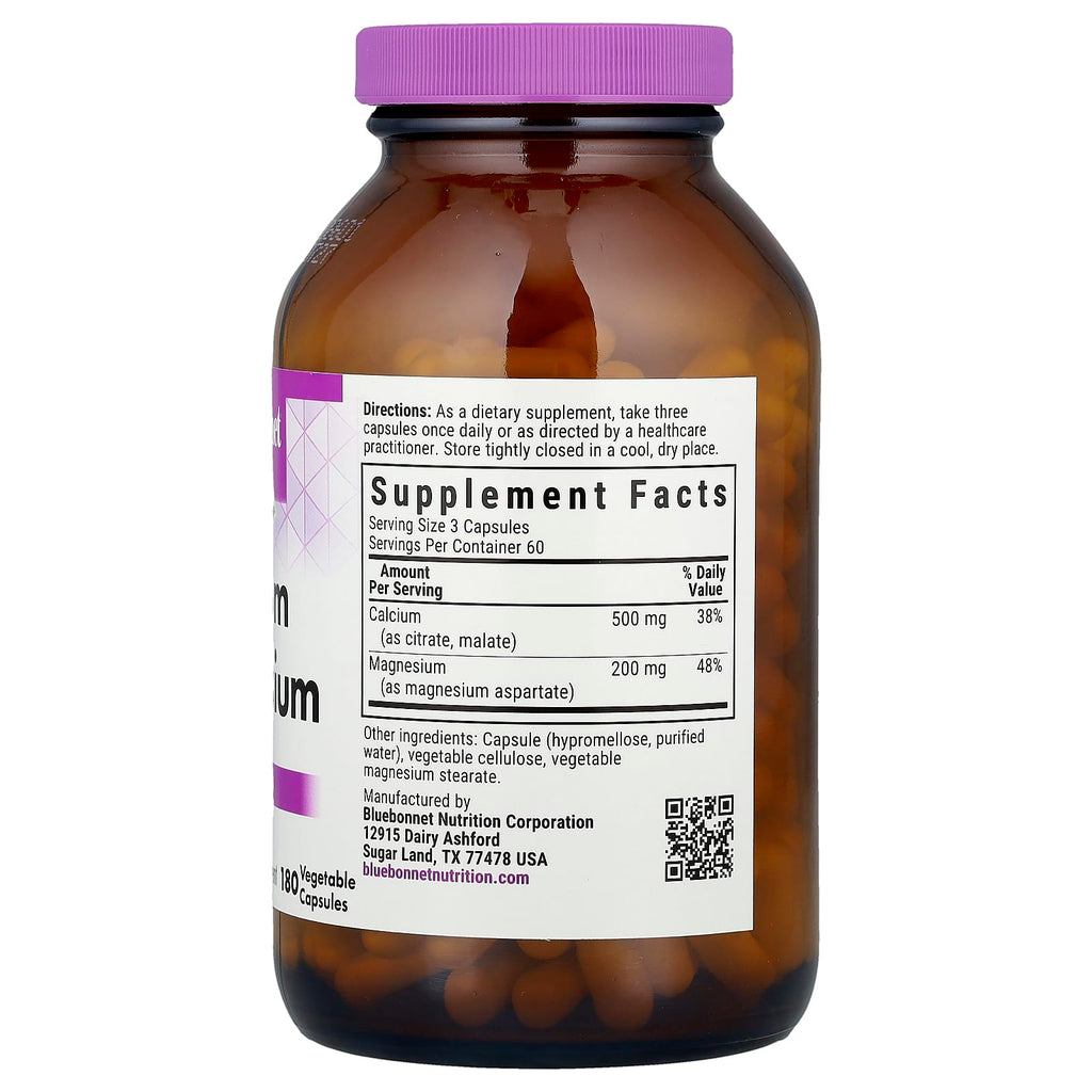 Bluebonnet Nutrition, Calcium Magnesium, 180 Vegetable Capsules