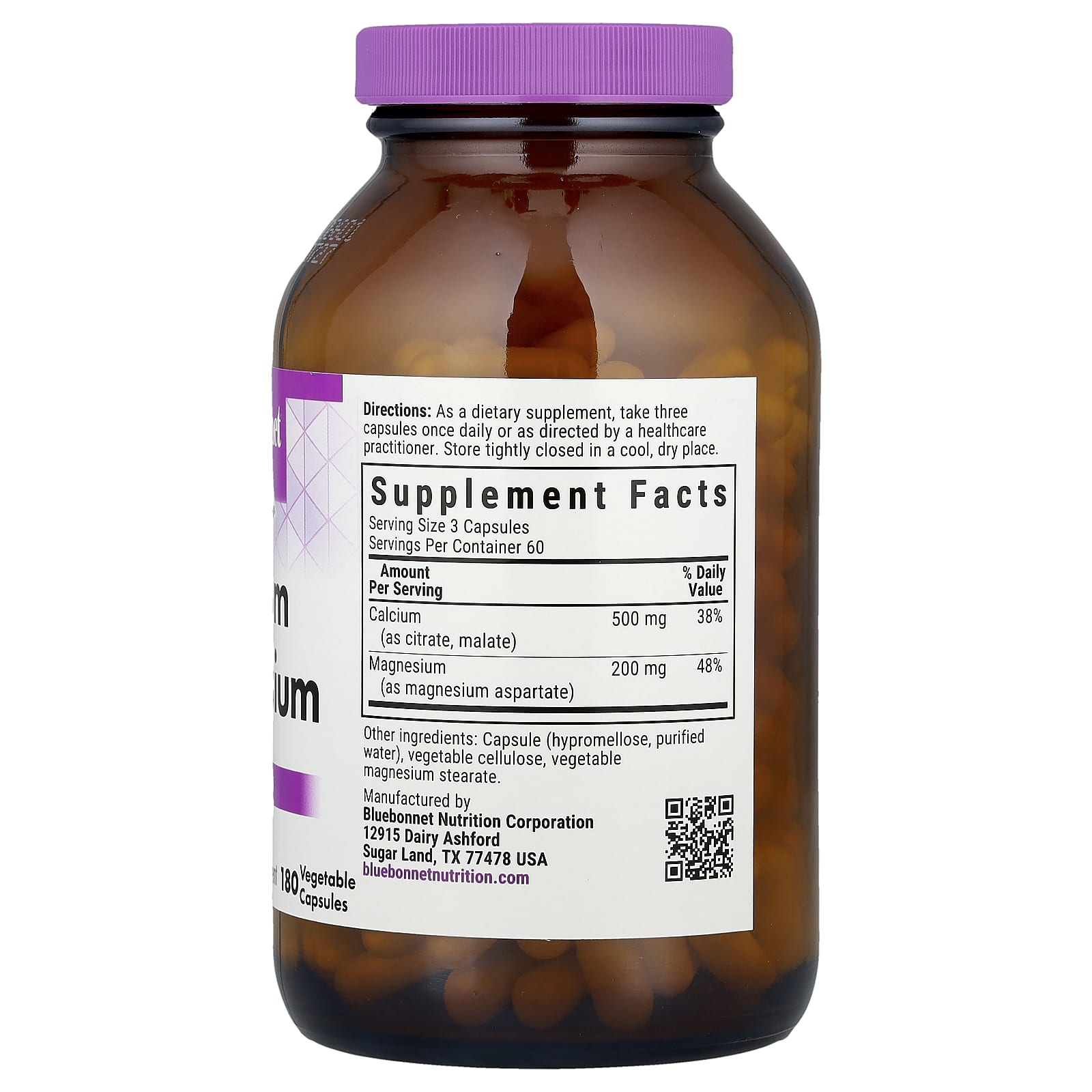 Bluebonnet Nutrition, Calcium Magnesium, 180 Vegetable Capsules