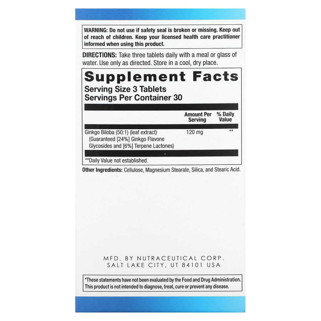 BodyGold, Ginkoba Brain Formula, 90 Tablets (40 mg per Tablet)