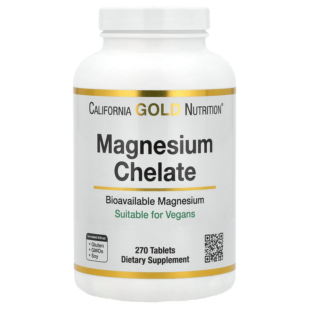 California Gold Nutrition, Magnesium Chelate with Calcium, 270 Tablets